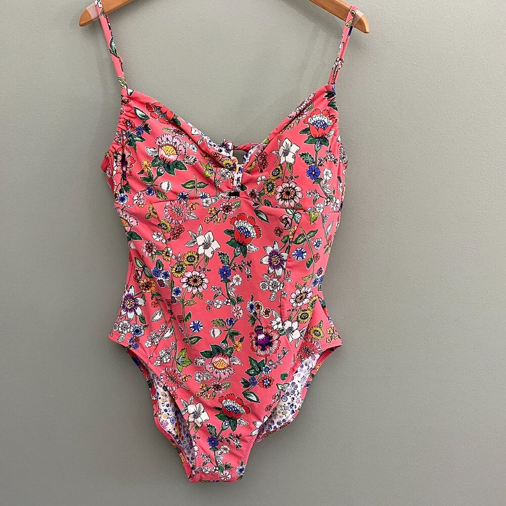 Vera Bradley Swim Suit One Piece Womens XL 16/18 Floral Reversible Bathing Suit